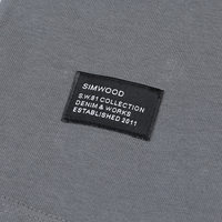 SIMWOOD 2021 lato nowy 250g 100% bawełna T-shirt z tkaniny mężczyźni wysokiej jakości jednolity kolor spadek rękaw luźne koszulki bluzki typu Oversize 6